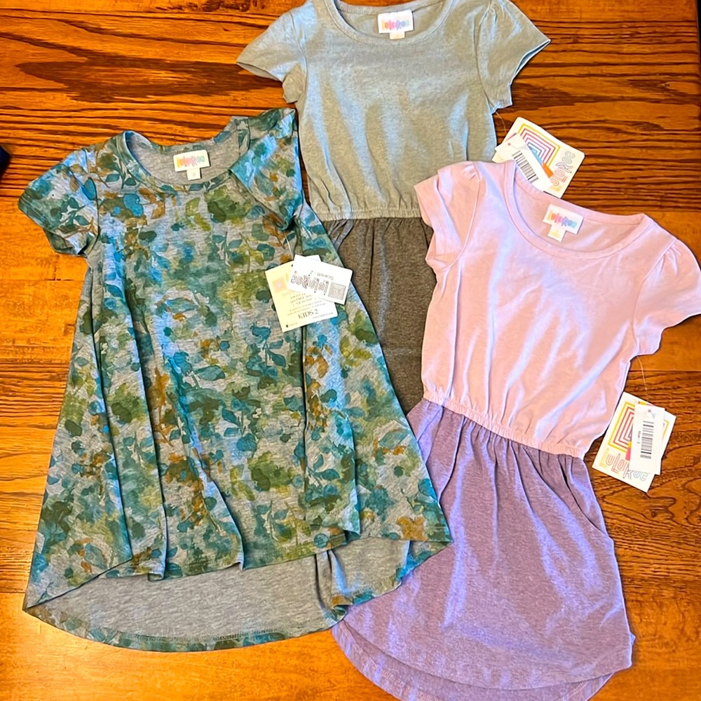 NWT Bundle of Girl’s LuLaRoe dresses, size 2